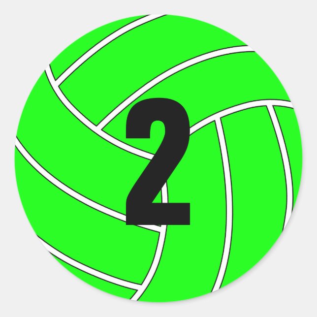 Wählen Sie einen Farbvolleyball-Sticker mit benutz Runder Aufkleber (Vorderseite)