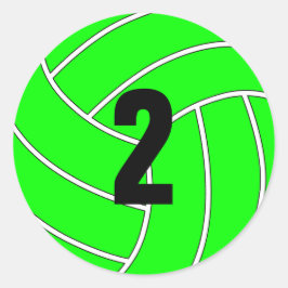 Wählen Sie einen Farbvolleyball-Sticker mit benutz Runder Aufkleber