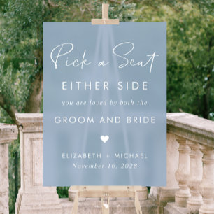 Wählen Sie einen Platz auf der einen oder anderen  Acrylschild