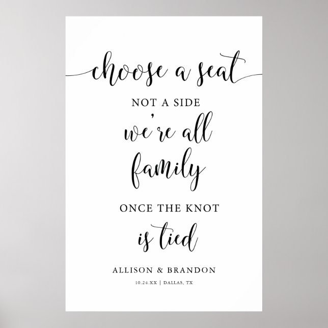 Wählen Sie einen Platz, nicht ein Beiheftsymbol. Poster (Vorne)