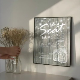 Wählen Sie einen Platz nicht eine Seite Hochzeit S Poster