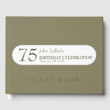 Wählen Sie Farbe 75. Geburtstagsfeier Gästebuch