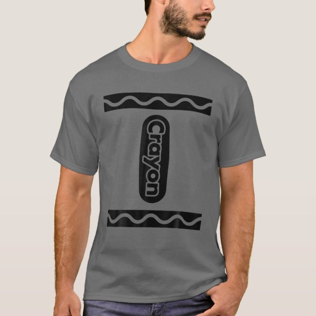 Wählen Sie Farbe - Crayon Box Halloween Kostümcoup T-Shirt (Vorderseite)