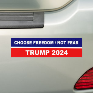 Wählen Sie Freiheit nicht Angst Trump 2024 Autoaufkleber