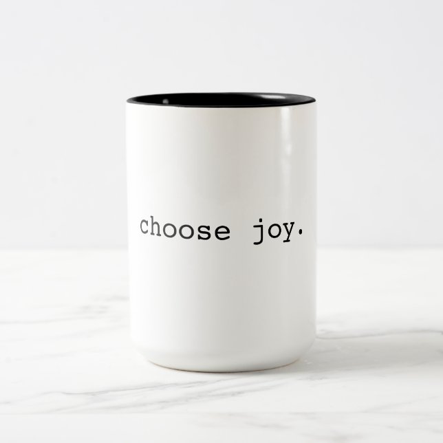 wählen Sie Freude Inspirational Kaffee-Tasse Zweifarbige Tasse (Mittel)