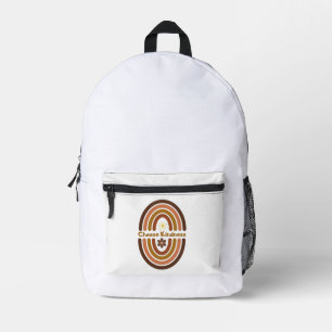 Wählen Sie Freundlichkeit, machen Sie die Welt fre Bedruckter Rucksack