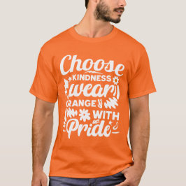 Wählen Sie Freundness Wear Orange mit Stolz T-Shirt