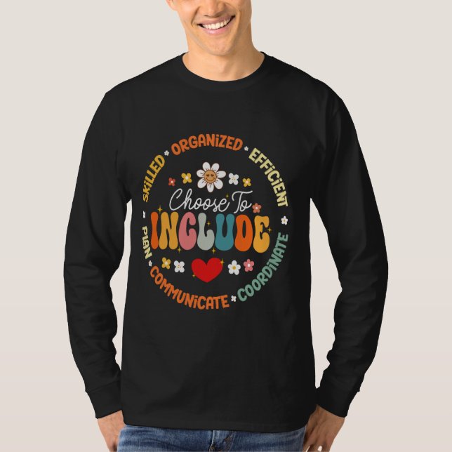 Wählen Sie für Autismus Mama SPED Lehrer & Ki enth T-Shirt (Vorderseite)