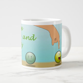 Wählen Sie Glück und Civility Jumbo Tasse