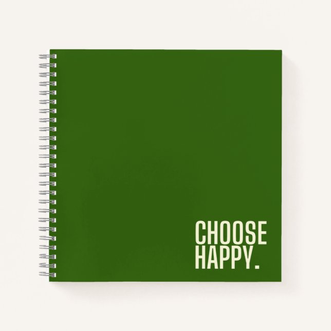 wählen Sie glückliches Spiral Notebook Notizbuch (Vorderseite)