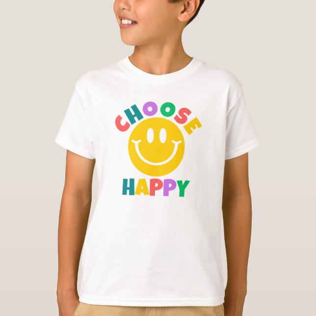 Wählen Sie Happy T - Shirt aus (Vorderseite)