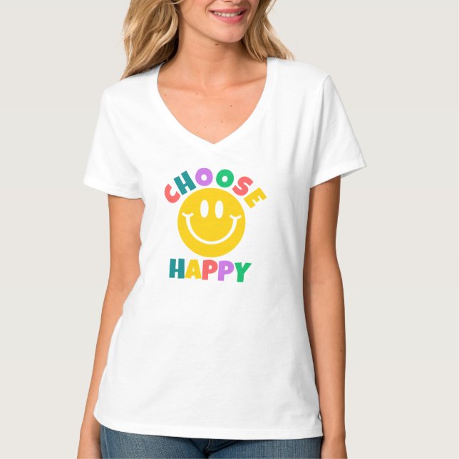 Wählen Sie Happy T - Shirt aus (Vorderseite)