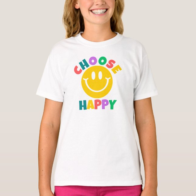 Wählen Sie Happy T - Shirt aus (Vorderseite)