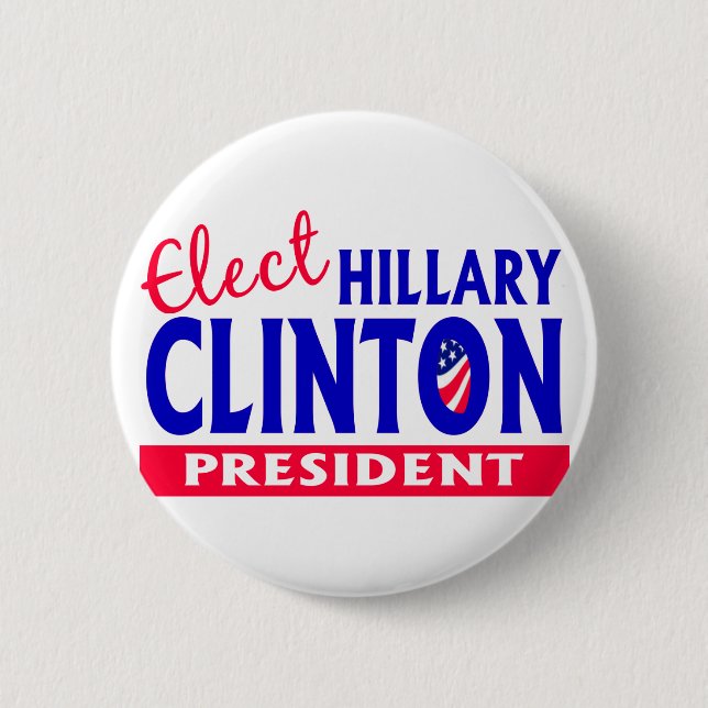 Wählen Sie Hillary Clinton Präsidenten Button (Vorderseite)