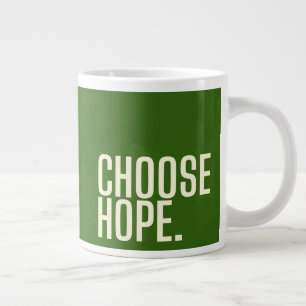Wählen Sie Hoffnung. Tasse und Cups