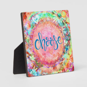 Wählen Sie Hübsch Pink Pastell Inspirational Easel Fotoplatte