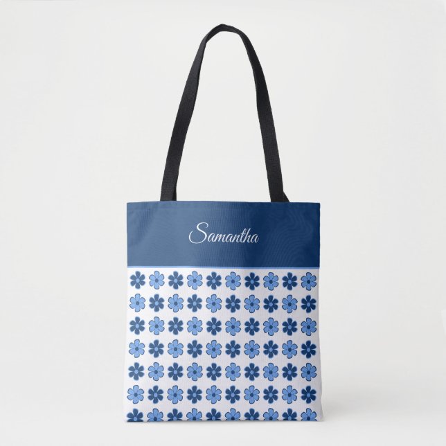Wählen Sie Ihr eigenes Farbspiel Stilvolle Blume M Tasche (Vorderseite)