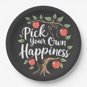 Wählen Sie Ihr eigenes Glück Apple Picking Saison  Pappteller