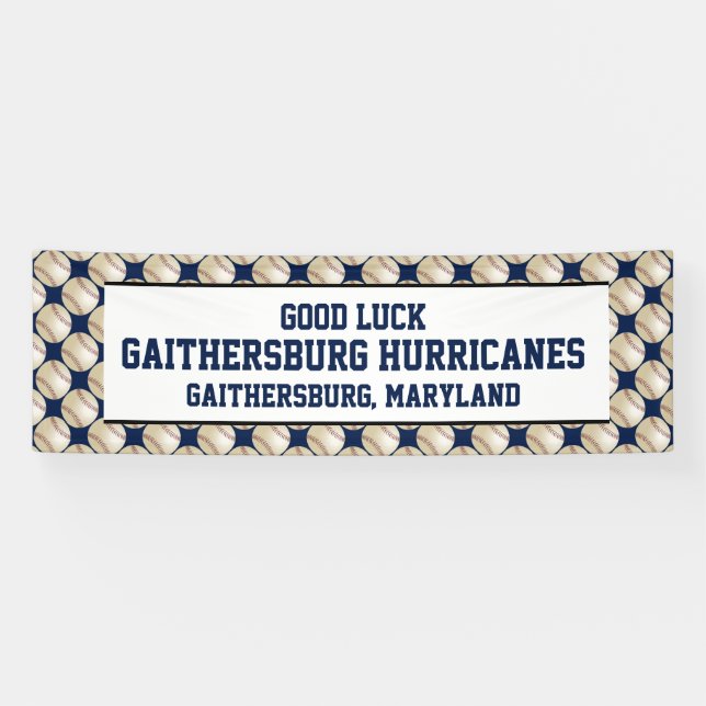 WÄHLEN SIE IHR FARBE- oder Blue-Background-Basebal Banner (Horizontal)