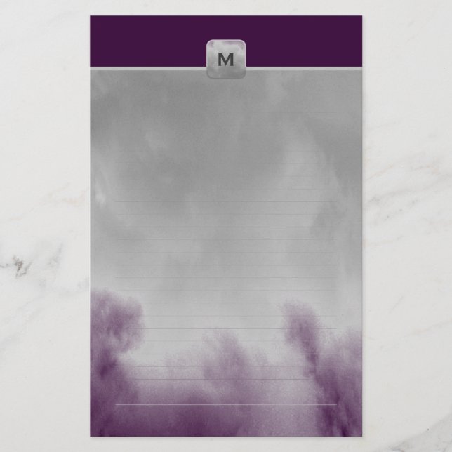 Wählen Sie Ihr Farbmonogramm-Geldstrafe Briefpapier (Vorderseite)