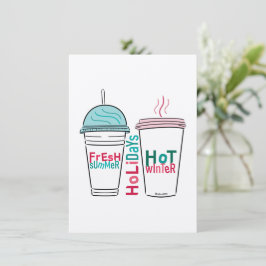 Wählen Sie Ihr Lieblingsweihnachtsgetränk aus Mitteilungskarte