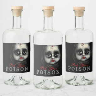 Wählen Sie Ihr Spuk Halloween-Party aus. Alkoholflaschenetikett