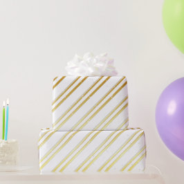 Wählen Sie Ihre eigene Farbe mit goldenen Streifen Geschenkpapier