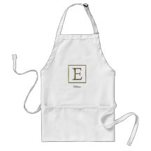 Wählen Sie Ihre eigene Shiny Gold Monogram Schürze