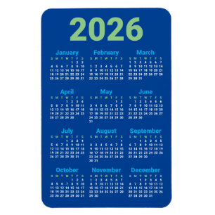 Wählen Sie Ihre eigenen Farben   2026 Kalender Mag Magnet