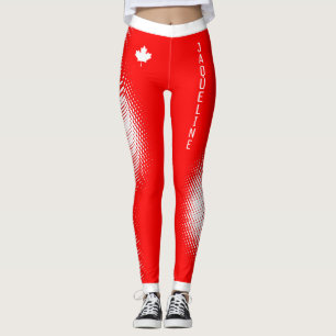 Wählen Sie Ihre Farbe / Ihr Name Weißes Punktmuste Leggings
