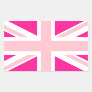 Wählen Sie Ihre Farben Union Jack Rechteckiger Aufkleber