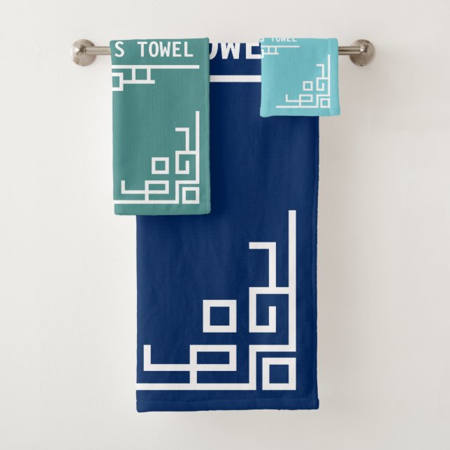 Wählen Sie Ihre Farbkunst-Deko-Retro geometrische Badhandtuch Set (Insitu)