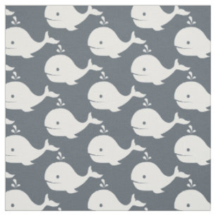 Wählen Sie Ihre Hintergrundfarbe niedlich Whale St Stoff