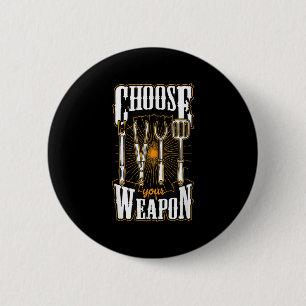 Wählen Sie Ihre Waffen Grill Utensils Funny Grille Button