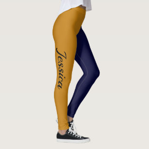 WÄHLEN SIE IHREN Cheerleader IN FARBE Blue Gold Le Leggings