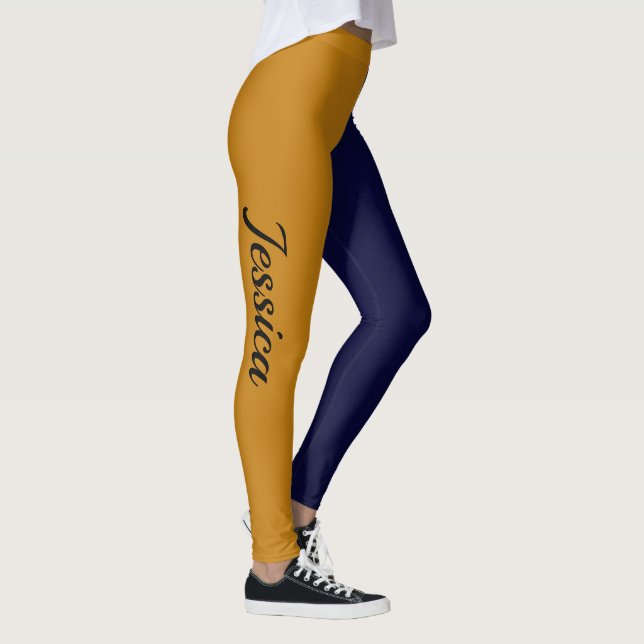 WÄHLEN SIE IHREN Cheerleader IN FARBE Blue Gold Le Leggings (Rechts)