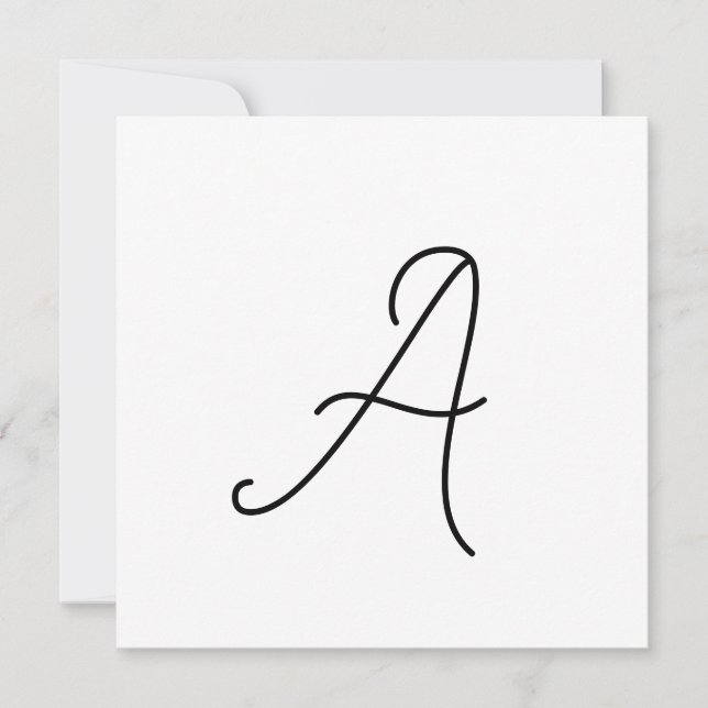 Wählen Sie Ihren eigenen Brief | Schriftart Style: Mitteilungskarte (Vorderseite)