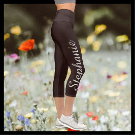 WÄHLEN SIE IHREN FARBEN ODER dunkelbraunen Yoga. Capri Leggings