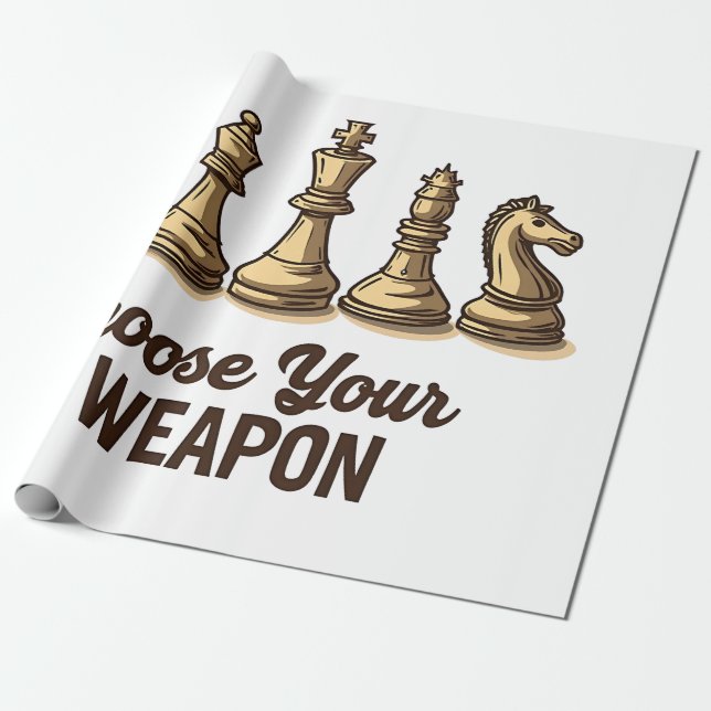 Wählen Sie Ihren Weapon Funny Schach Pieces Player Geschenkpapier (Ungerollt)
