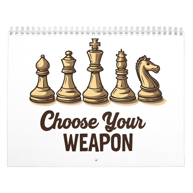Wählen Sie Ihren Weapon Funny Schach Pieces Player Kalender (Titelbild)