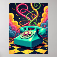 Wählen Sie im Neon Dream - Retro Surreal Pop Art
