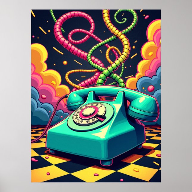Wählen Sie im Neon Dream - Retro Surreal Pop Art Poster (Vorne)