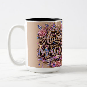 Wählen Sie immer das magische funkelnde Kristallde Zweifarbige Tasse