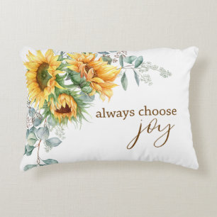 Wählen Sie immer Joy Sunflower Eucalyptus aus Dekokissen