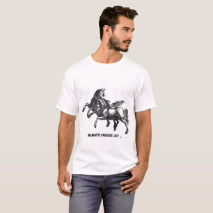 Wählen Sie immer Kunst – Handgezeichnete Pferde-Il T-Shirt
