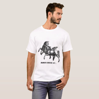 Wählen Sie immer Kunst – Handgezeichnete Pferde-Il T-Shirt