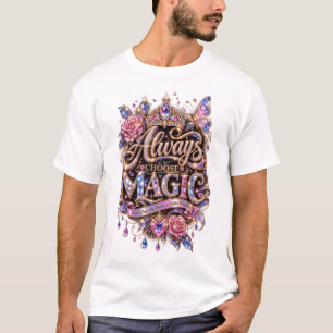 Wählen Sie immer Magic Sparkle Crystal Design T-Shirt