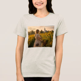 Wählen Sie jeden Tag Freude Florales Damen-T-Shirt Tri-Blend Shirt