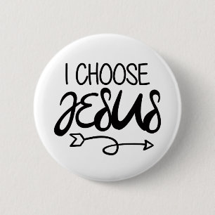 Wählen Sie Jesus Art Gospel Grafik Christlich Art Button
