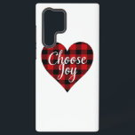 Wählen Sie Joy Inspiration Zitat Samsung Galaxy Hülle<br><div class="desc">Mit diesem warmen und rustikalen "Choose Joy"-Design setzen Sie sich täglich für das Glück ein. Dieses Kunstwerk verbindet moderne Inspiration mit gemütlichem Bauernstil und vermittelt eine aufregende, positive Botschaft in einem bezaubernden karierten Büffel in Rot und Schwarz. Es ist eine perfekte Erinnerung, sich jeden Tag auf Freude und Positivität zu...</div>